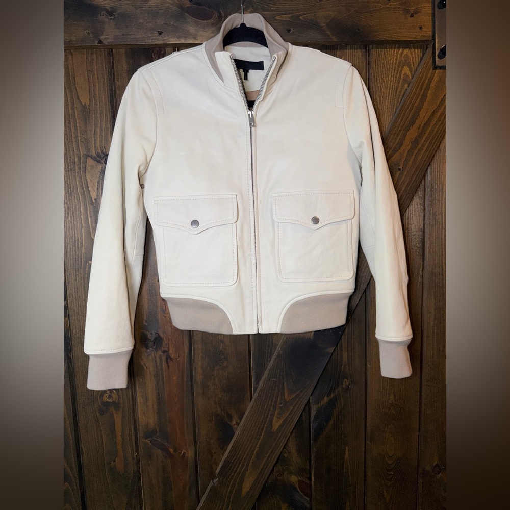 Rag & Bone Mila Bomber Jacket Lamb Leather